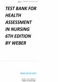 Test Bank&colon; Health Assessment in Nursing &lpar;6th Edition&rpar; &ndash; Janet R&period; Weber & Jane H&period; Kelley
