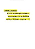 Test Bank&colon; Wilkins' Clinical Assessment in Respiratory Care &lpar;9th Edition&rpar; &ndash; Albert J&period; Heuer