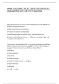 NMNC 3110 EXAM 1 STUDY GUIDE 2026 QUESTIONS AND ANSWERS WITH COMPLETE SOLUTION&period;
