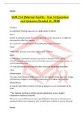 NUR 214 &lpar;Mental Health - Test 3&rpar; Question and Answers Graded A&plus; 2026