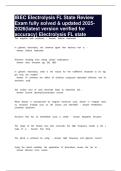 IBEC Electrolysis FL State Review Exam fully solved & updated 2025-2026&lpar;latest version verified for accuracy&rpar; Electrolysis FL state