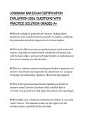 LOUISIANA BAR EXAM CERTIFICATION EVALUATION 2026 QUESTIONS WITH PRACTICE SOLUTION GRADED A&plus;