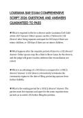 LOUISIANA BAR EXAM COMPREHENSIVE SCRIPT 2026 QUESTIONS AND ANSWERS GUARANTEED TO PASS