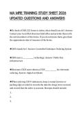 MA MPJE TRAINING STUDY SHEET 2026 UPDATED QUESTIONS AND ANSWERSMA MPJE TRAINING STUDY SHEET 2026 UPDATED QUESTIONS AND ANSWERS