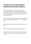MAE 284 FINAL UAH ACTUAL PAPER 2026 QUESTIONS WITH SOLUTIONS GRADED A