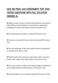 MAE 284 FINAL UAH ASSESSMENT TEST 2026 TESTED QUESTIONS WITH FULL SOLUTION GRADED A&plus;