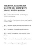 MAE 284 FINAL UAH CERTIFICATION EVALUATION 2026 QUESTIONS WITH PRACTICE SOLUTION GRADED A&plus;