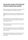MAE 284 FINAL UAH FINAL STUDY PAPER 2026 COMPLETE QUESTIONS AND ANSWERS