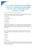 NU131 Nursing and Healthcare I Exam 2 2026&sol;2027 Actual Exam - Complete Questions with Detailed Rationales &vert; 100&percnt; Verified Graded A&plus; Pass Guaranteed - A&plus; Graded