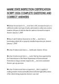 MAINE STATE INSPECTION CERTIFICATION SCRIPT 2026 COMPLETE QUESTIONS AND CORRECT ANSWERS