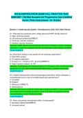 PCCN CERTIFICATION EXAM FULL PRACTICE TEST 2026&sol;2027 &vert; Verified Answers for Progressive Care Certified Nurse &vert; Pass Guaranteed - A&plus; Graded