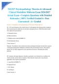 NSG527 Psychopathology Theories & Advanced Clinical Modalities Midterm Exam 2026&sol;2027 Actual Exam - Complete Questions with Detailed Rationales &vert; 100&percnt; Verified Graded A&plus; Pass Guaranteed - A&plus; Graded