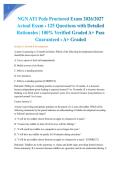  NGN ATI Peds Proctored Exam 2026&sol;2027 Actual Exam - 125 Questions with Detailed Rationales &vert; 100&percnt; Verified Graded A&plus; Pass Guaranteed - A&plus; Graded