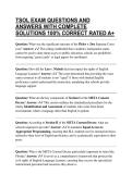 TSOL EXAM QUESTIONS AND ANSWERS WITH COMPLETE SOLUTIONS 100&percnt; CORRECT RATED A&plus;