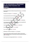 EL-101 Introduction to Electrolysis - Practice Exam Question and Answers