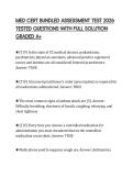 MED CERT BUNDLED ASSESSMENT TEST 2026 TESTED QUESTIONS WITH FULL SOLUTION GRADED A&plus;