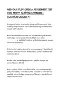 MED GAS STUDY GUIDE A ASSESSMENT TEST 2026 TESTED QUESTIONS WITH FULL SOLUTION GRADED A&plus;