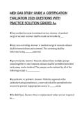 MED GAS STUDY GUIDE A CERTIFICATION EVALUATION 2026 QUESTIONS WITH PRACTICE SOLUTION GRADED A&plus;