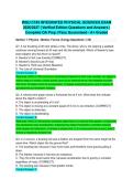 WGU C165 INTEGRATED PHYSICAL SCIENCES EXAM 2026&sol;2027 &vert; Verified Edition Questions and Answers &vert; Complete OA Prep &vert; Pass Guaranteed - A&plus; Graded