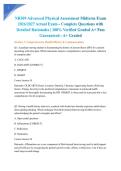 NR509 Advanced Physical Assessment Midterm Exam 2026&sol;2027 Actual Exam - Complete Questions with Detailed Rationales &vert; 100&percnt; Verified Graded A&plus; Pass Guaranteed - A&plus; Graded