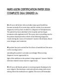 NURS 6521N CERTIFICATION PAPER 2026 COMPLETE Q&A GRADED A&plus;
