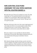 NURS 6521N FINAL EXAM PHARM ASSESSMENT TEST 2026 TESTED QUESTIONS WITH FULL SOLUTION GRADED A&plus;