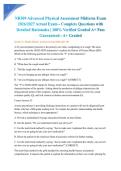 NR509 Advanced Physical Assessment Midterm Exam 2026&sol;2027 Actual Exam - Complete Questions with Detailed Rationales &vert; 100&percnt; Verified Graded A&plus; Pass Guaranteed - A&plus; Graded