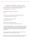NUR 108 EXAM 1 &vert; UPDATED Questions with 100&percnt; Correct Answers