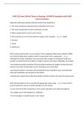 NUR 310 Exam Clinical Theory in Nursing &vert; UPDATED Questions with 100&percnt; Correct Answers