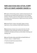 NURS 6565 EXAM 2026 ACTUAL SCRIPT WITH ACCURATE ANSWERS GRADED A&plus;