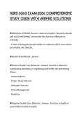 NURS 6565 EXAM 2026 COMPREHENSIVE STUDY GUIDE WITH VERIFIED SOLUTIONS