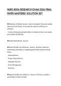 NURS 8006 RESEARCH EXAM 2026 FINAL PAPER MASTERED SOLUTION SET