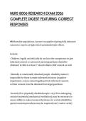 NURS 8006 RESEARCH EXAM 2026 COMPLETE DIGEST FEATURING CORRECT RESPONSES