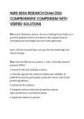 NURS 8006 RESEARCH EXAM 2026 COMPREHENSIVE COMPENDIUM WITH VERIFIED SOLUTIONS