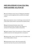 NURS 8006 RESEARCH EXAM 2026 FINAL PAPER MASTERED SOLUTION SET