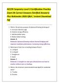 NCCER Carpentry Level 3 Certification Practice  Exam ith Correct Answers &lpar;Verified Answers&rpar;  Plus Rationales 2026 Q&A &vert; Instant Download  Pdf
