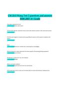 CM 2113 Wang Test 2 2026&sol;2027 A&plus; Grade Questions and Answers Study Material
