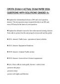 OPOTA EXAM 4 ACTUAL EXAM PAPER 2026 QUESTIONS WITH SOLUTIONS GRADED A&plus;