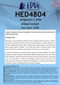 HED4804 Assignment 2 &lpar;ANSWERS&rpar;  2026 - DISTINCTION GUARANTEED