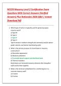 Exam &lpar;elaborations&rpar; NCCER Masonry Level 2 Certification  