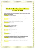 CNA Practice Exam 1 2026&sol;2027 A&plus; Grade Questions and Answers Comprehensive Study Material