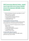 Exam &lpar;elaborations&rpar; NICET Construction Materials Testing &ndash; Asphalt   