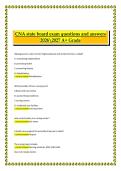 CNA State Board Exam 2026&sol;2027 A&plus; Grade Questions and Answers Comprehensive Study Material