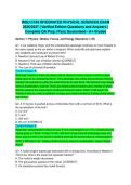 WGU C165 INTEGRATED PHYSICAL SCIENCES EXAM 2026&sol;2027 &vert; Verified Edition Questions and Answers &vert; Complete OA Prep &vert; Pass Guaranteed - A&plus; Graded