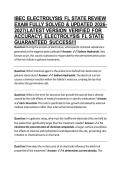 IBEC ELECTROLYSIS FL STATE REVIEW EXAM FULLY SOLVED & UPDATED 2026-2027&lpar;LATEST VERSION VERIFIED FOR ACCURACY&rpar; ELECTROLYSIS FL STATE GUARANTEED SUCCESS&excl;&excl;&excl;