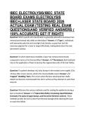 IBEC ELECTROLYSIS&sol;IBEC STATE BOARD EXAMS ELECTROLYSIS IBEC&plus;LASER STATE BOARD 2026 ACTUAL EXAM &lpar;TESTING REAL EXAM QUESTIONS&rpar;AND VERIFIED ANSWERS &lpar; 100&percnt; ACCURATE&rpar; GET IT RIGHT&excl;&excl;
