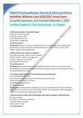 NSG527 Psychopathology Theories & Advanced Clinical Modalities Midterm Exam 2026&sol;2027 Actual Exam - Complete Questions with Detailed Rationales &vert; 100&percnt; Verified Graded A&plus; Pass Guaranteed - A&plus; Graded