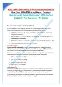 WGU D488 Cybersecurity Architecture and Engineering Final Exam 2026&sol;2027 Actual Exam - Complete Questions with Detailed Rationales &vert; 100&percnt; Verified Graded A&plus; Pass Guaranteed - A&plus; Graded