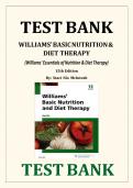 Basic Nutrition and Diet Therapy 15th Edition Test Bank Updated Latest Comprehensive Exam Practice Questions with Verified Answers for Nursing and Health Students Covers Nutritional Science&comma; Diet Planning&comma; and Clinical Nutrition 2026&ndash;2027&period;