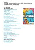 Varcarolis&rsquo; Foundations of Psychiatric Mental Health Nursing 9th Edition Test Bank Updated Latest Comprehensive Exam Practice Questions with Verified Answers for Nursing Students Covers Mental Health Concepts&comma; Psychiatric Disorders&comma; and Patient Care 2026&ndash;